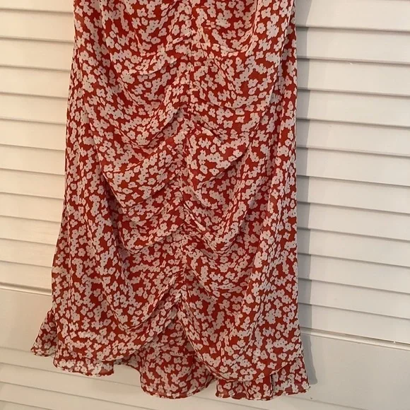 ASTR The Label Floral Ruffle Mini Lined Ruched Front and Back Dress - Picture 8 of 10